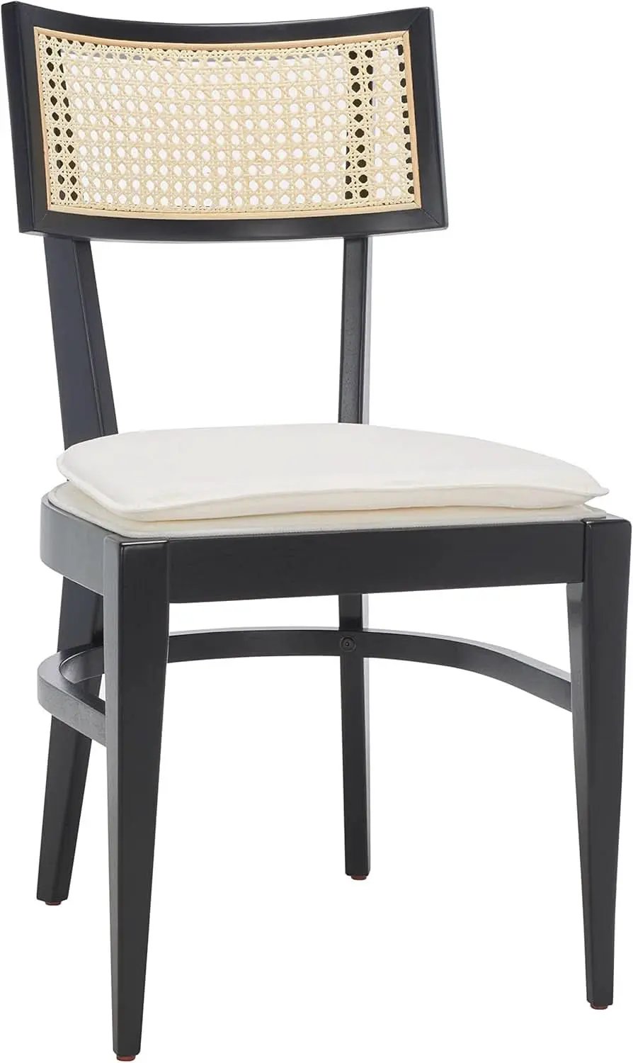 Galway Coastal Dining Chair Black Frame Cane Seat Cushion from PriceLows™