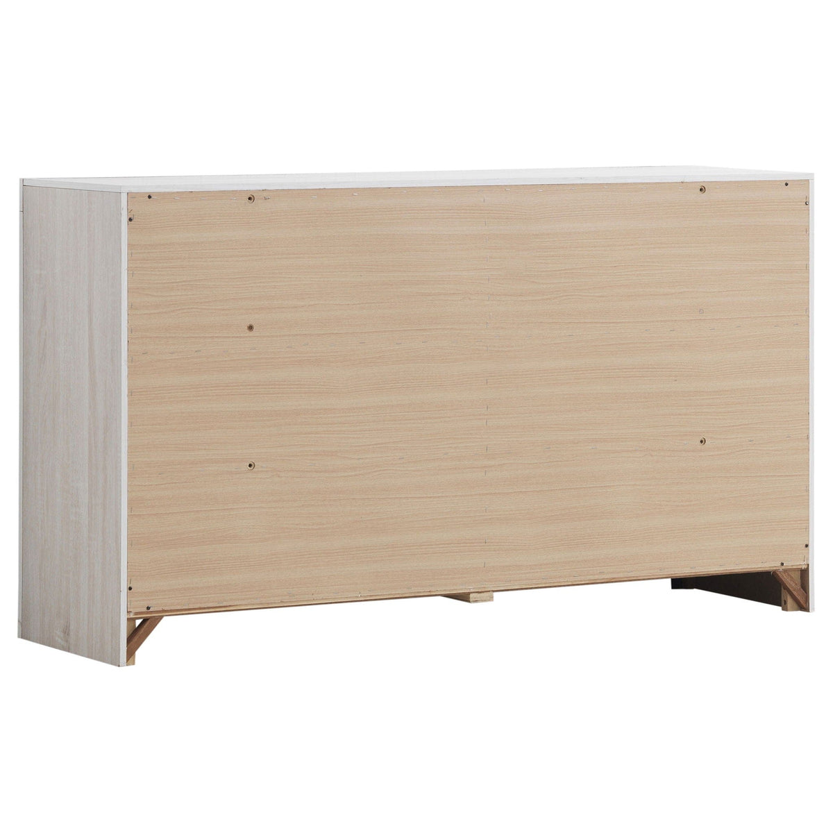 Brantford 6-drawer Dresser Coastal | 58.5 x 16.25 x 33.25 in | Engineered Wood & Veneer | White