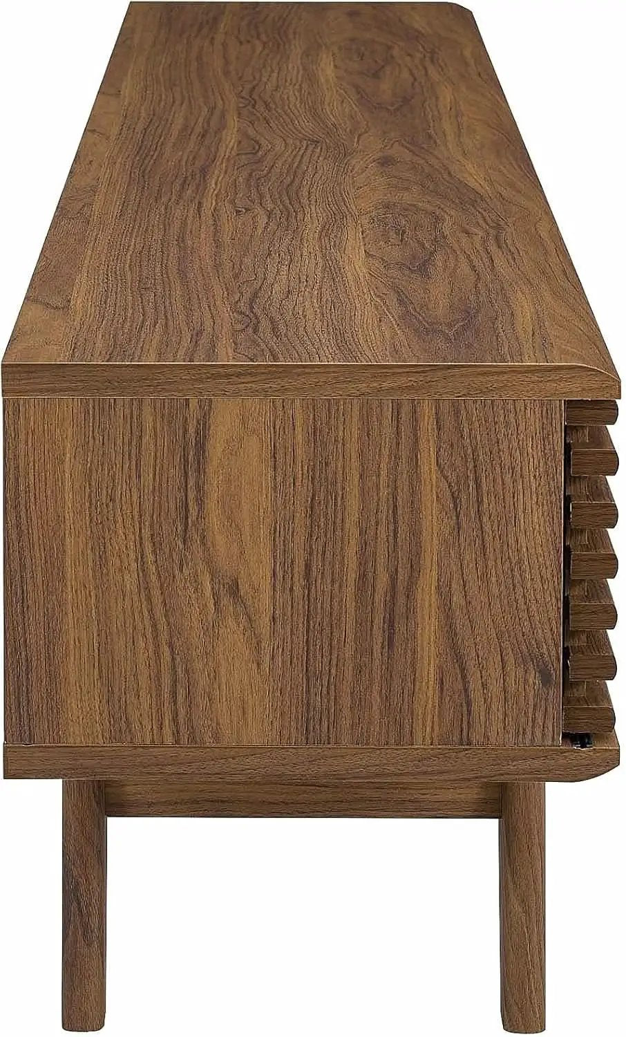 70 Inch Mid Century Modern Walnut TV Stand Console from PriceLows™