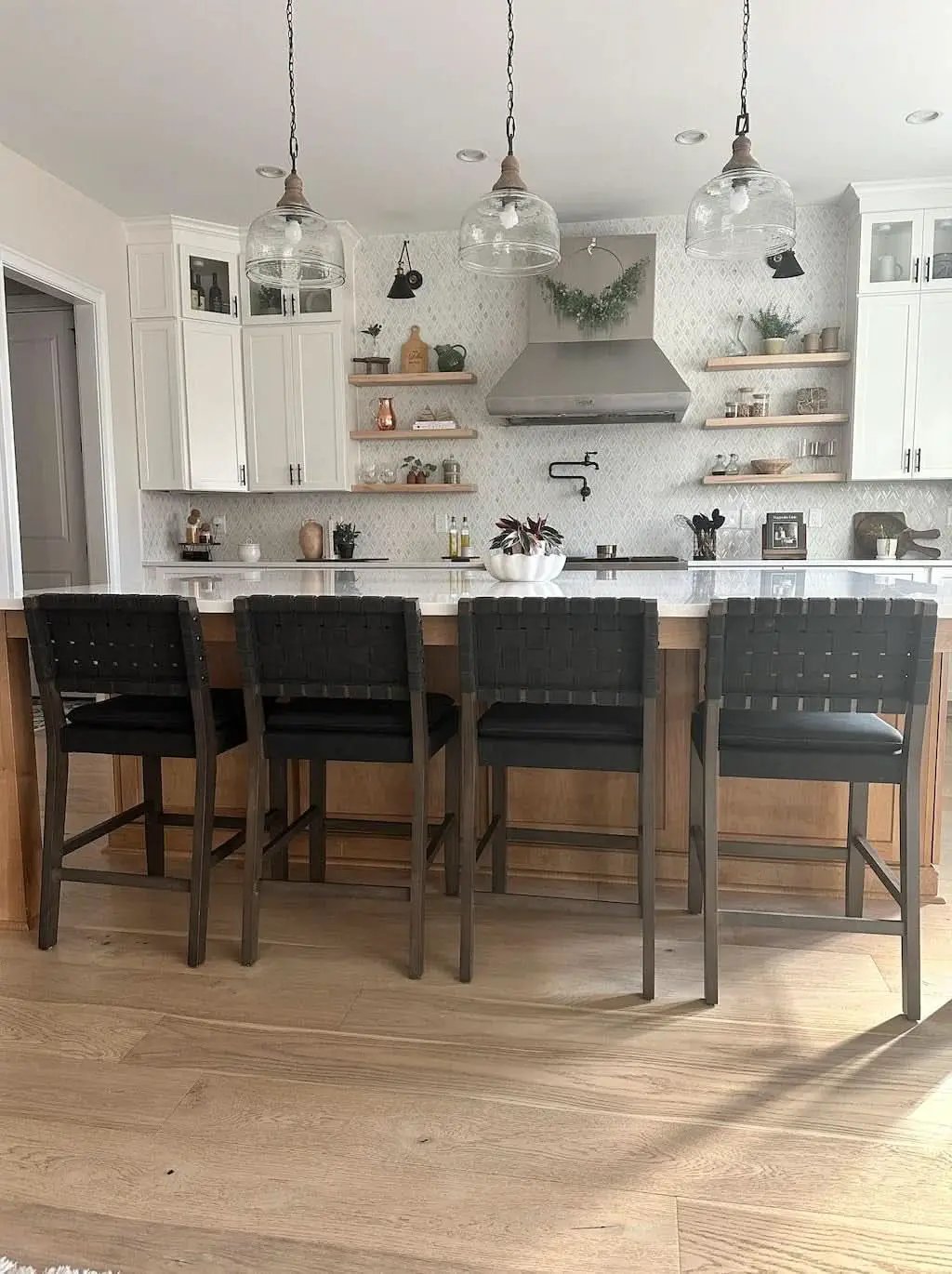 Cohen Mid Century Leather Bar Stool Counter Height from PriceLows™
