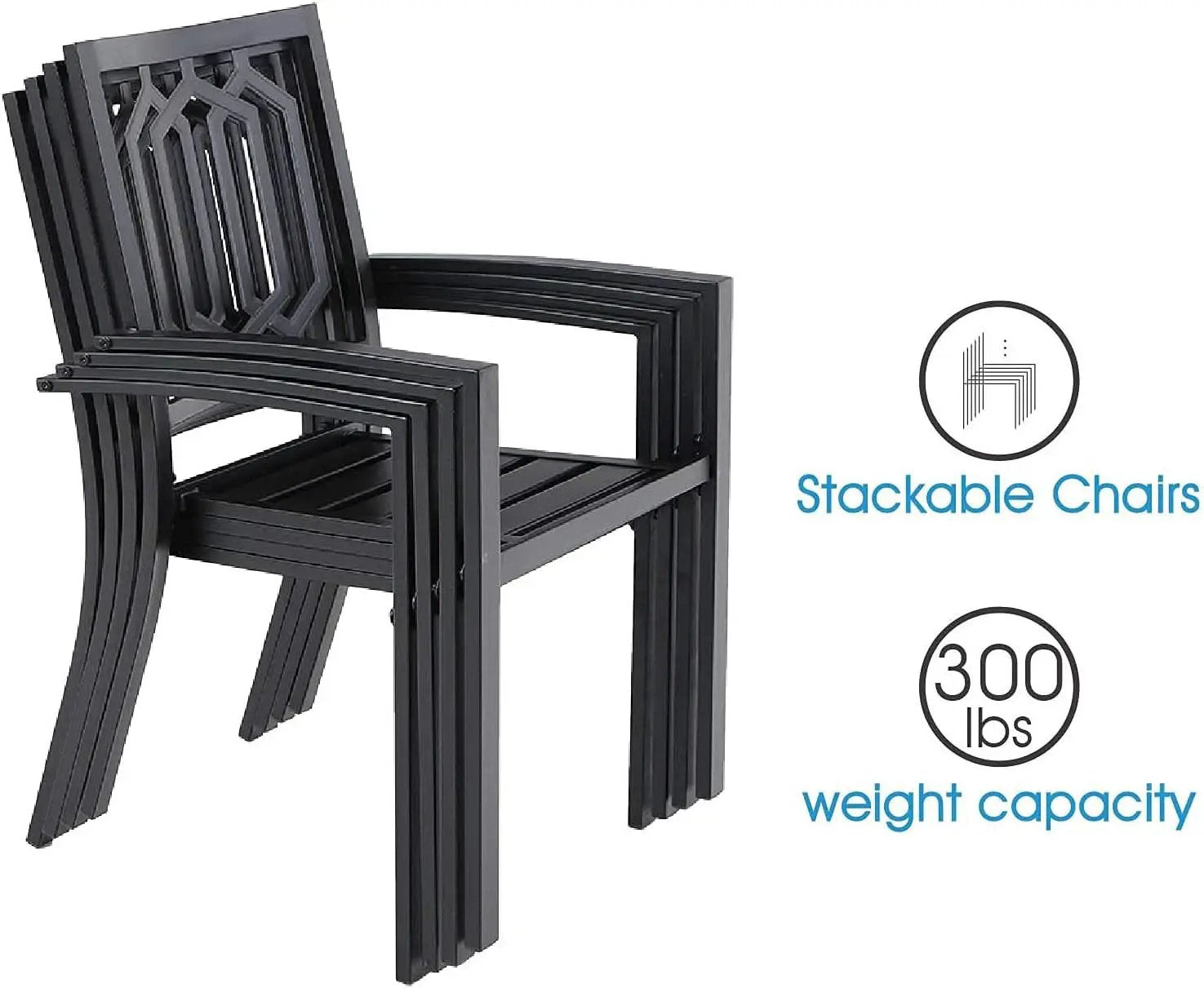 5 Piece Metal Patio Dining Set 37 In Table And 4 Chairs from PriceLows™