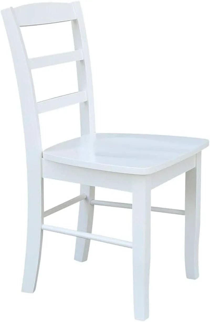 Madrid Ladderback Dining Chairs Set Of Two White Finish from PriceLows™