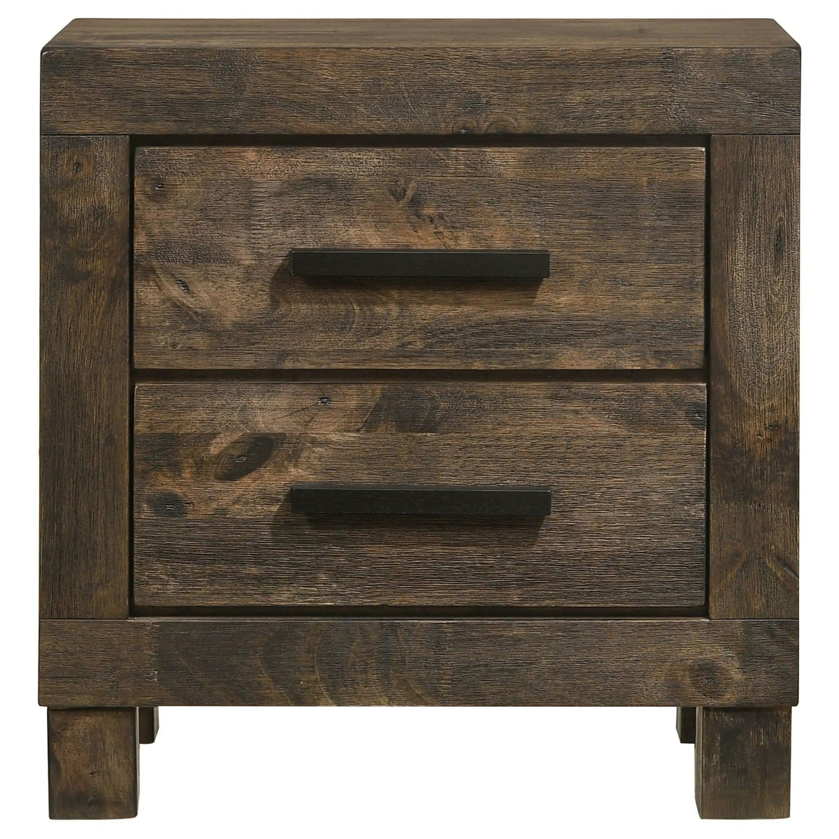Woodmont 2-drawer Nightstand Rustic Golden | 23.25 x 15.5 x 24.25 in | Wood | Brown