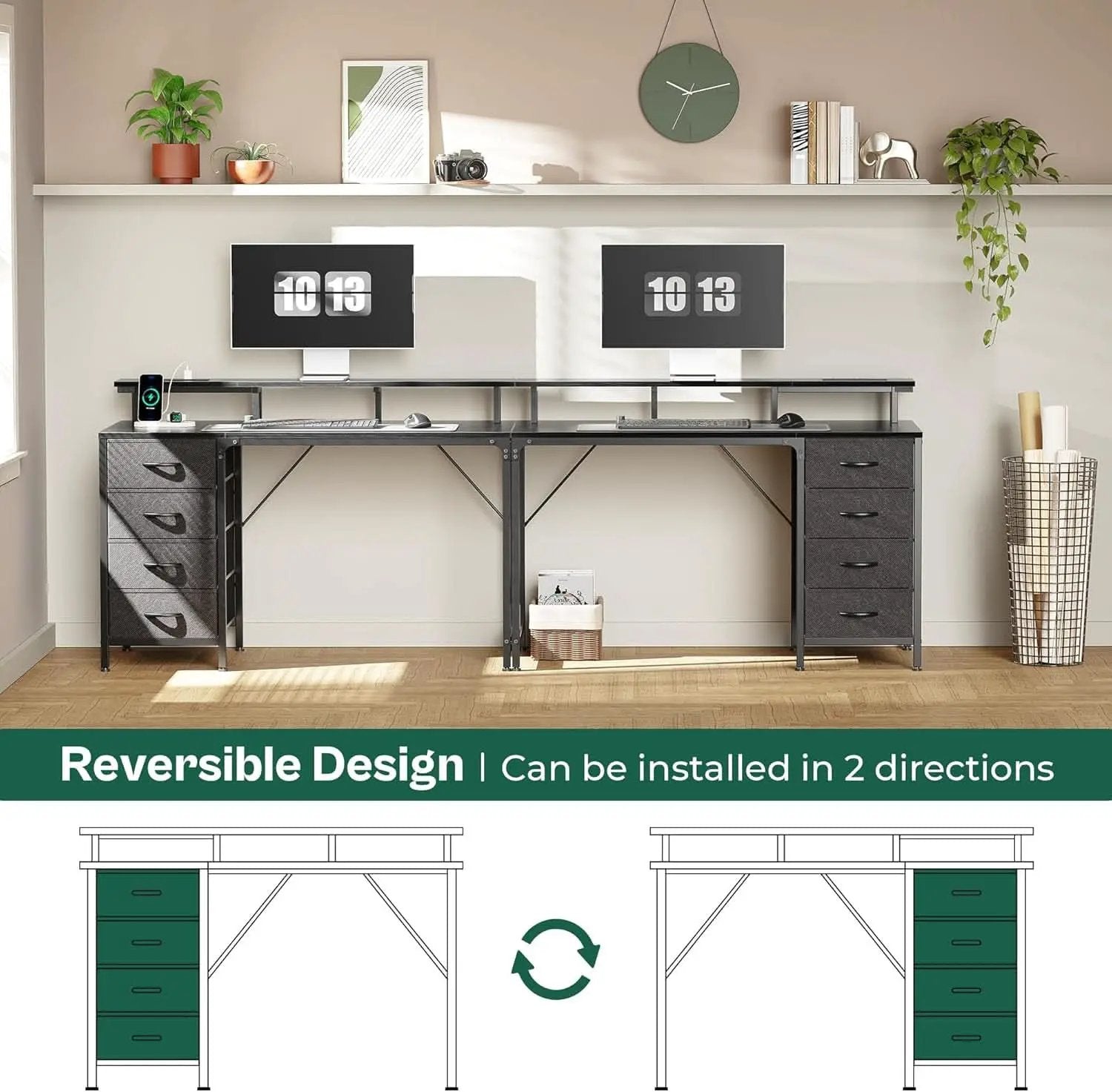 47 Inch Gaming Desk With LED Lights For Home Office from PriceLows™