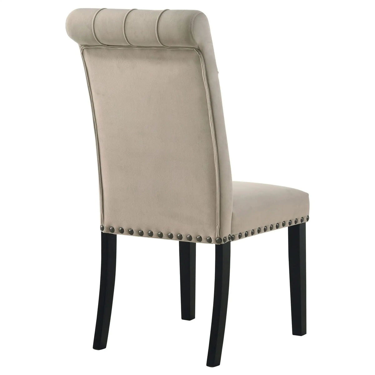 Alana Velvet Upholstered Dining Side Chair Sand (Set of 2) | 18 x 27.25 x 41.5 in | Velvet | Dining Room