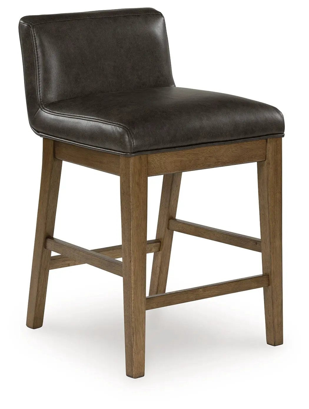 Cabalynn Upholstered Barstool | Set Of 2 | Two-Tone Brown | 26 Inch Seat Height