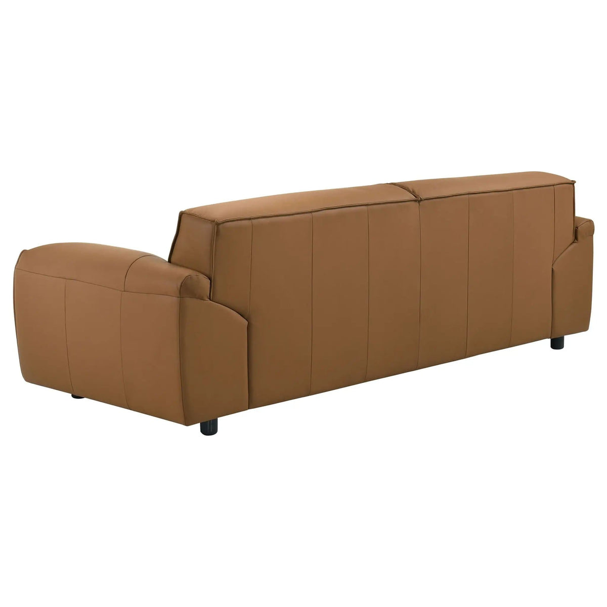 Buxton Top Grain Leather Upholstered Sofa | 91.25 x 37.5 x 29.5 in | Leather | Orange