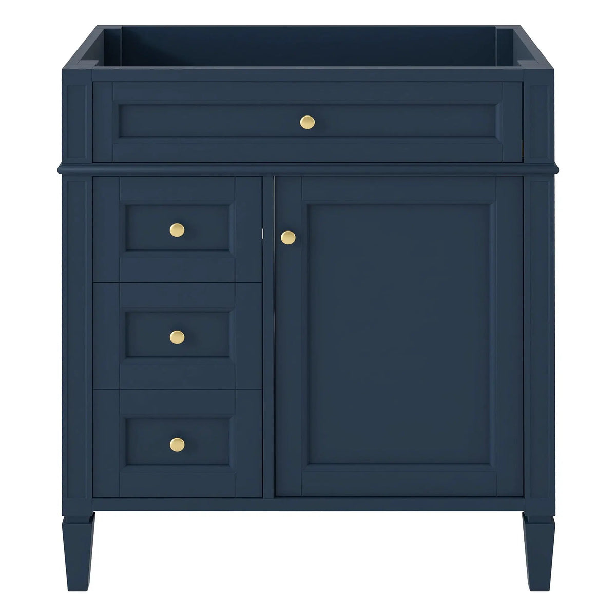 Bathroom Vanity | 3 Drawers | Blue Finish | Tip Out