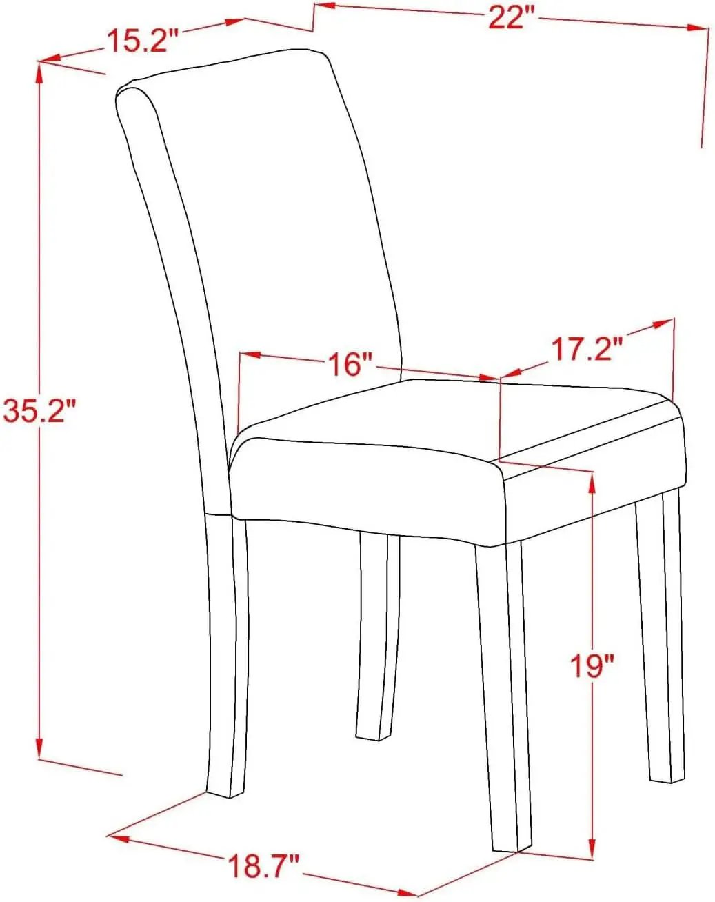 Light Beige Linen Upholstered Dining Chairs Set Of 2 from PriceLows™