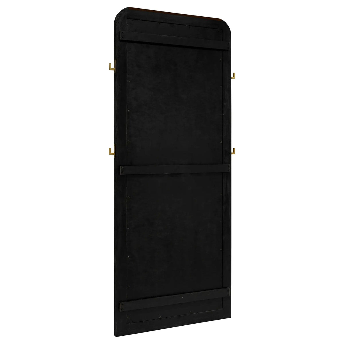 Arini Cane Weave Full Length Standing Floor Mirror | 33.75 x 2 x 76 in | Wood | Black