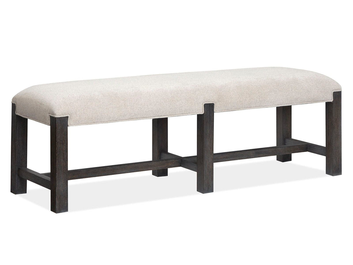 Plum Creek Bench | 2 Pieces | Oak Veneer & Fabric | Home