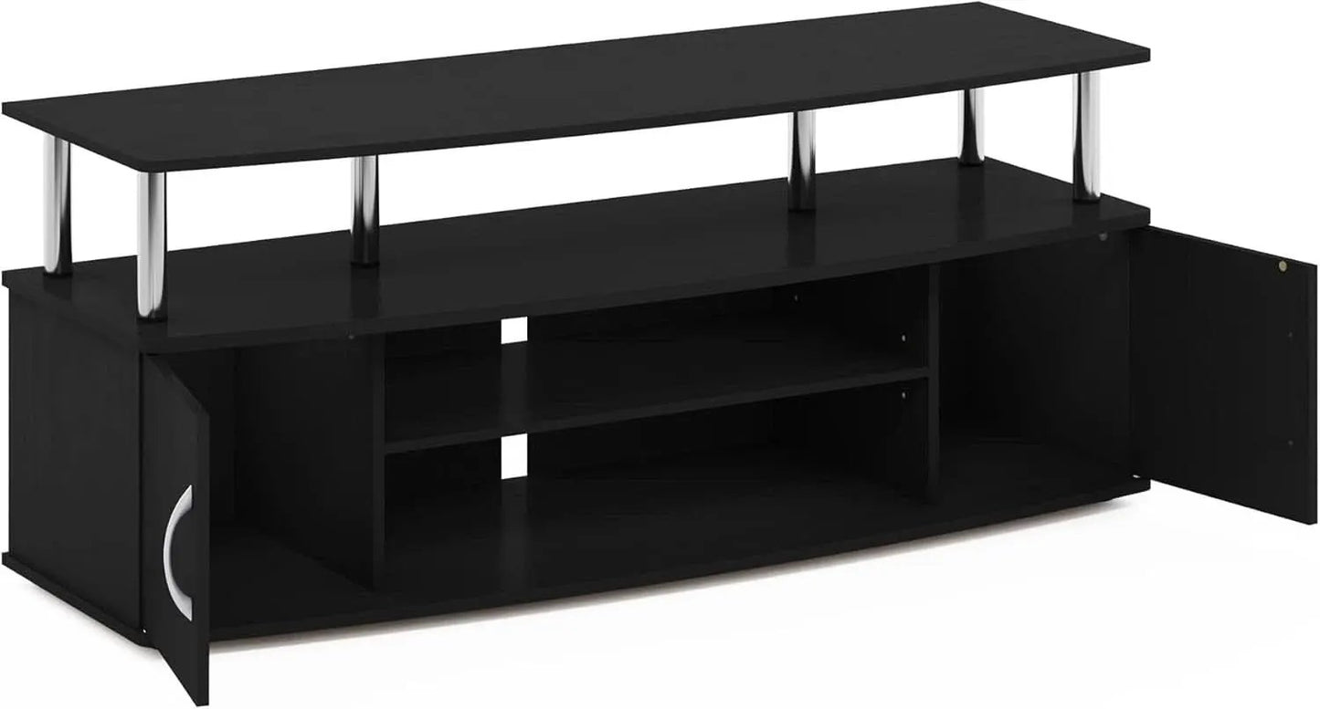 JAYA Entertainment Stand For 55 Inch TV Americano Chrome from PriceLows™
