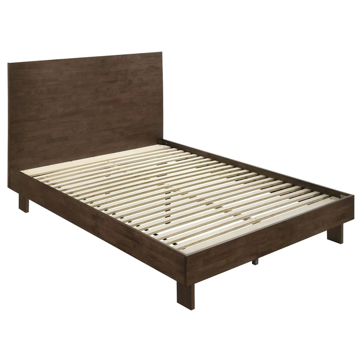 Glenwood 48-inch Queen Platform Panel Bed Warm | 62.5 x 83.5 x 48 in | Wood | Brown