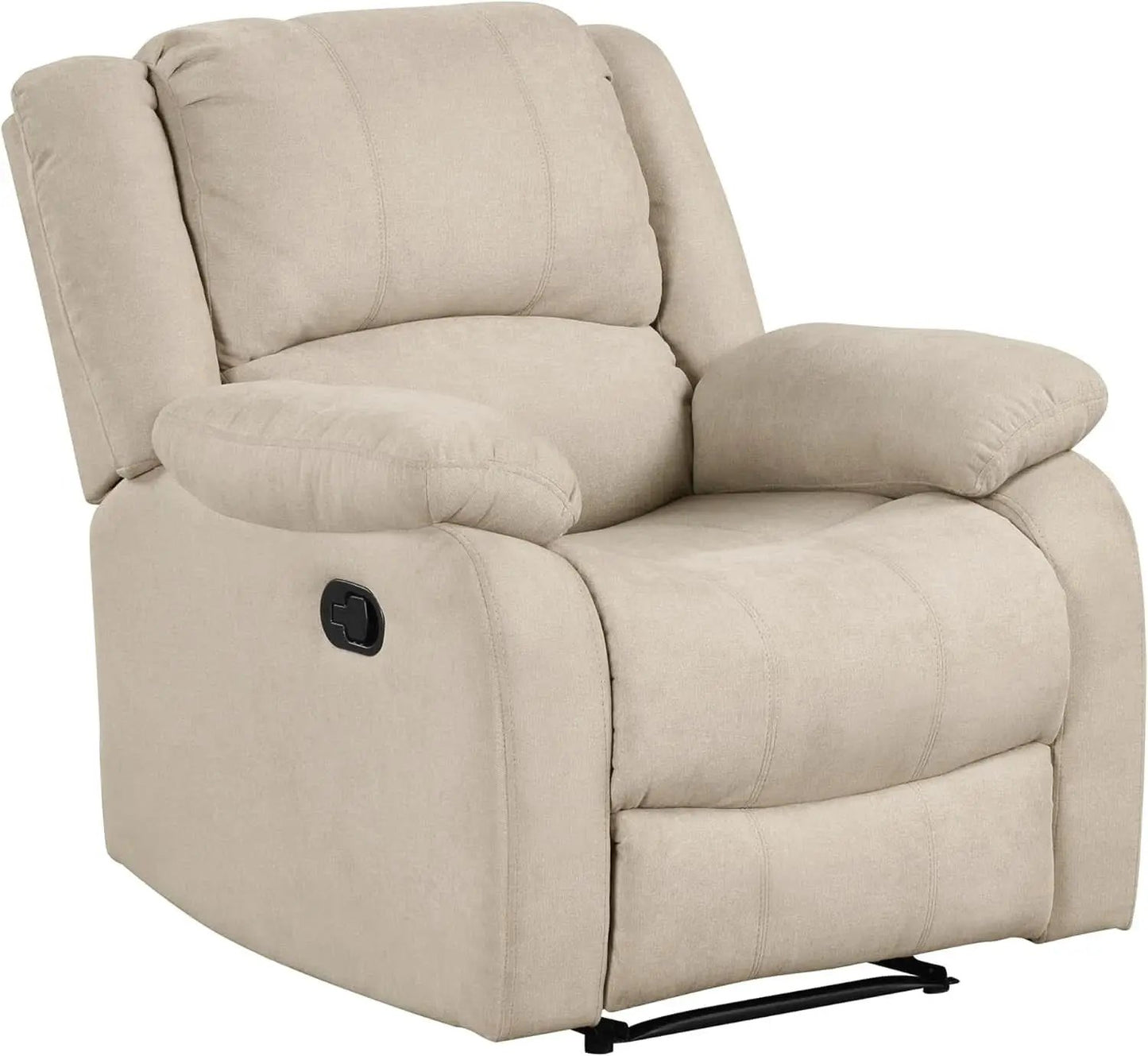 Oatmeal Wall Hugger Manual Recliner Chair For Living Room from PriceLows™