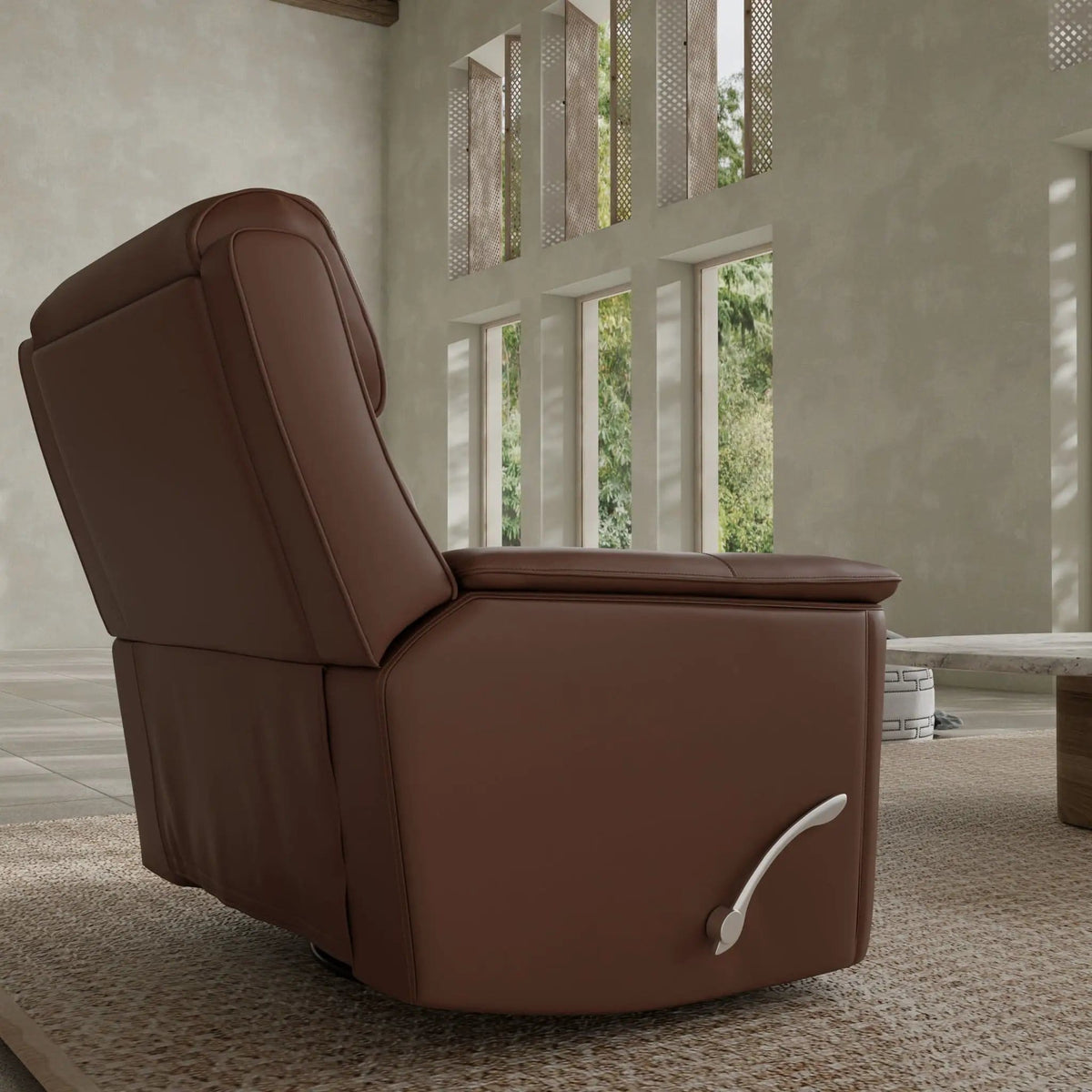 Oslo Manual Swivel Glider Recliner Swivel Glider Chair | 3 Pieces | Wood | Living Room