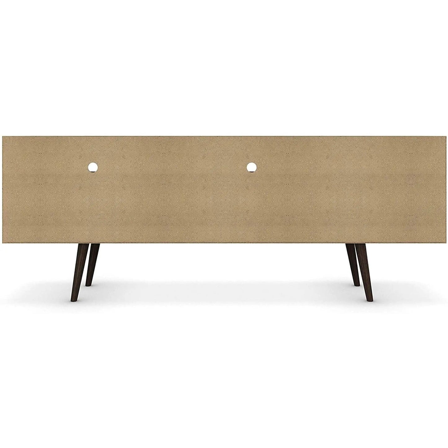 Mid Century TV Stand Solid Wood With Shelves And Cabinet from PriceLows™