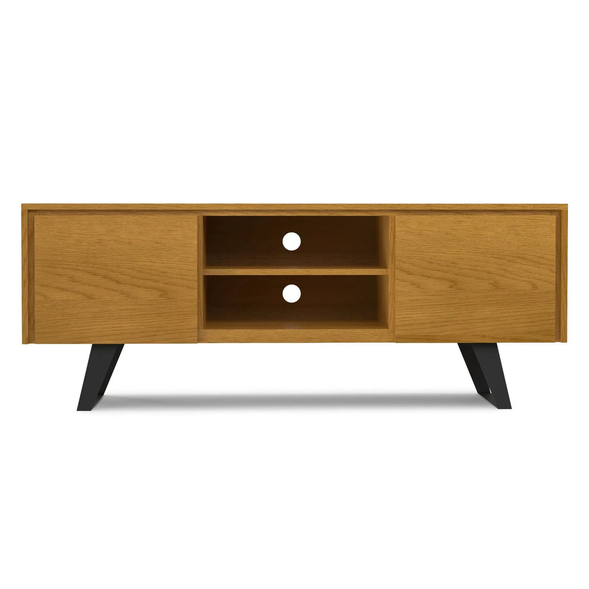 Lowry TV Media Stand | Handcrafted Solid Acacia Hardwood | Fits TVs Up To 70 Inch | Two Doors
