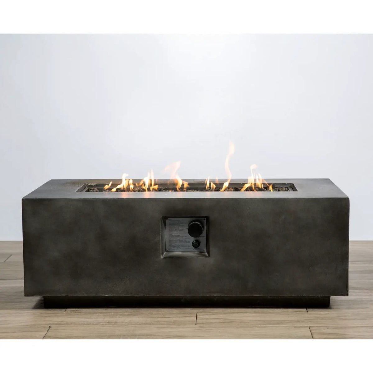 Gas Fire Pit Table | Propane Or Natural Gas | Fiber Concrete | Push-Button Control Panel