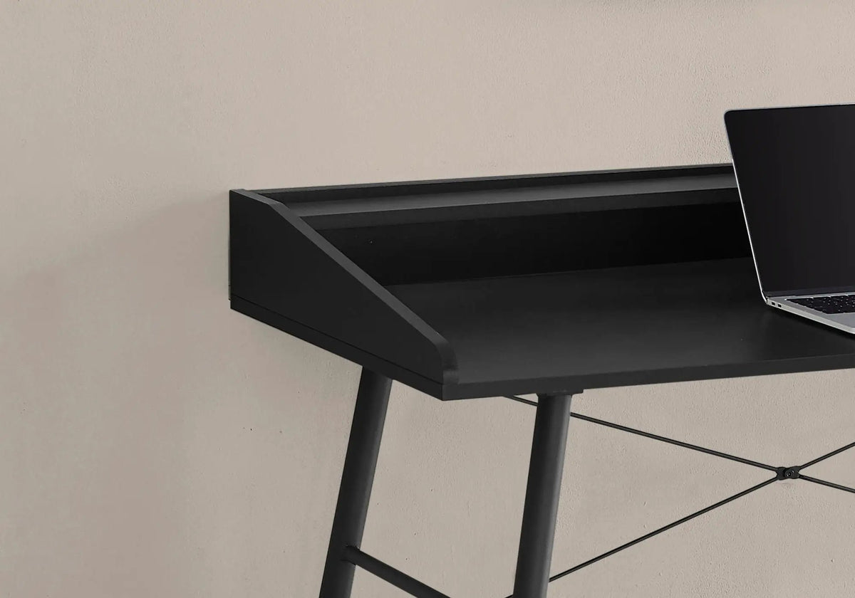 Sturdy Computer Desk With Shelves | 47.25 Inch Width | Matching Metal Base | 34 Inch Height