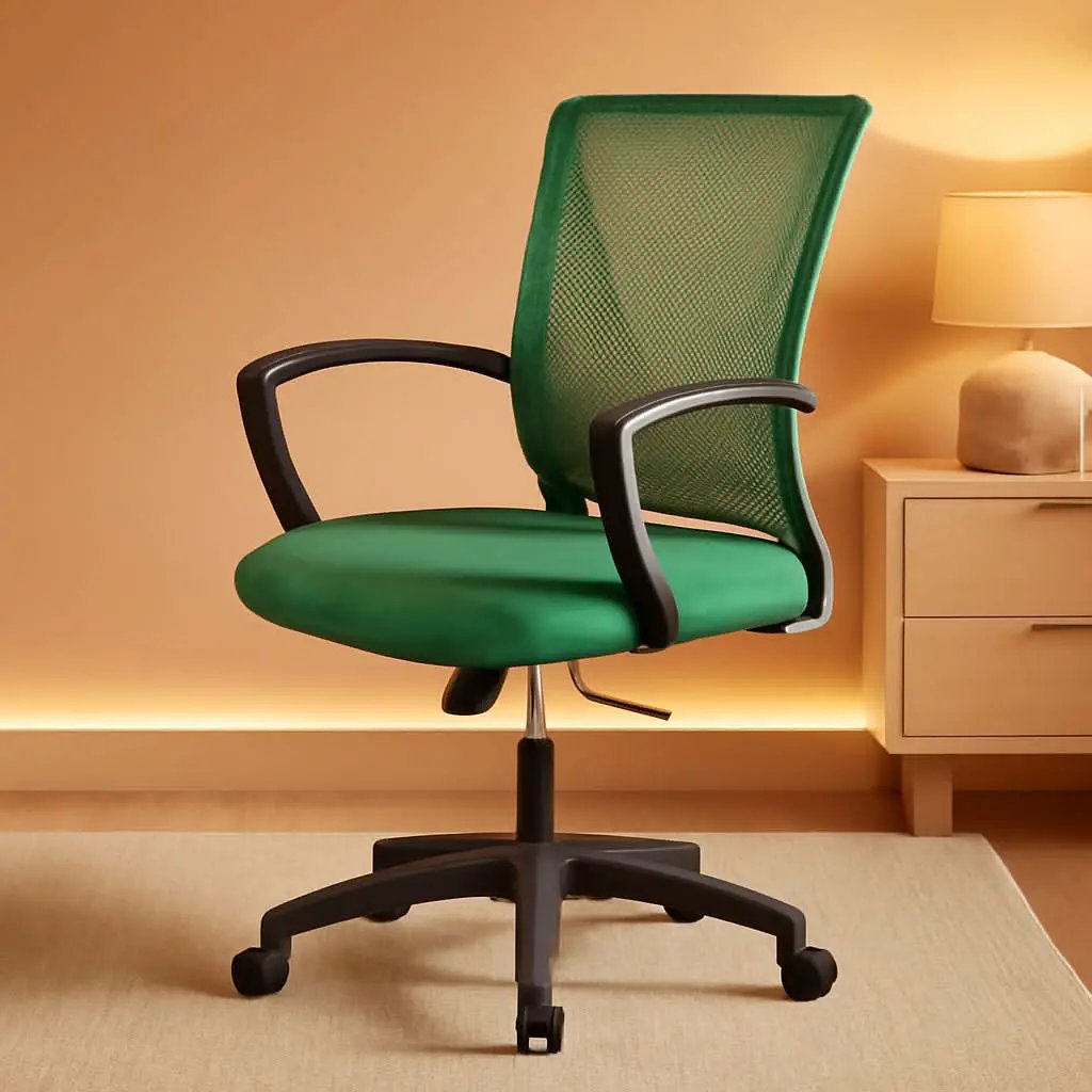 Green Ergonomic Mesh Office Gaming Chair With Lumbar Support from PriceLows™