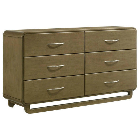 Amsbury 6-drawer Dresser Cabinet Nutmeg | 64 x 19.75 x 35 in | 6-Drawer | Bedroom
