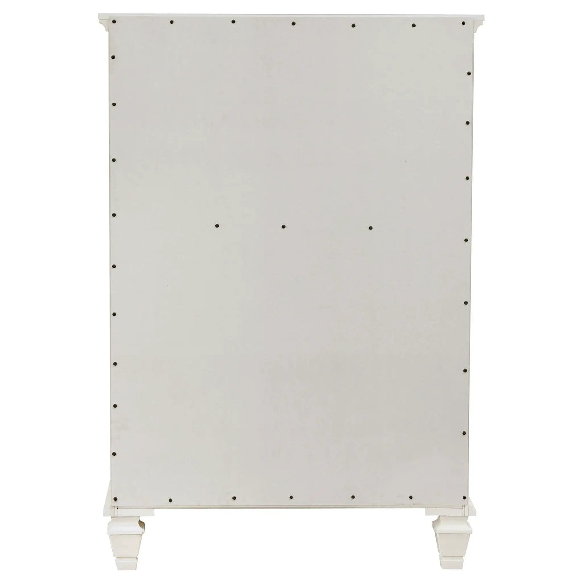 Sandy Beach 5-drawer Bedroom Chest Cream | 36.25 x 18.5 x 53.25 in | Rubberwood & Engineered Wood | White