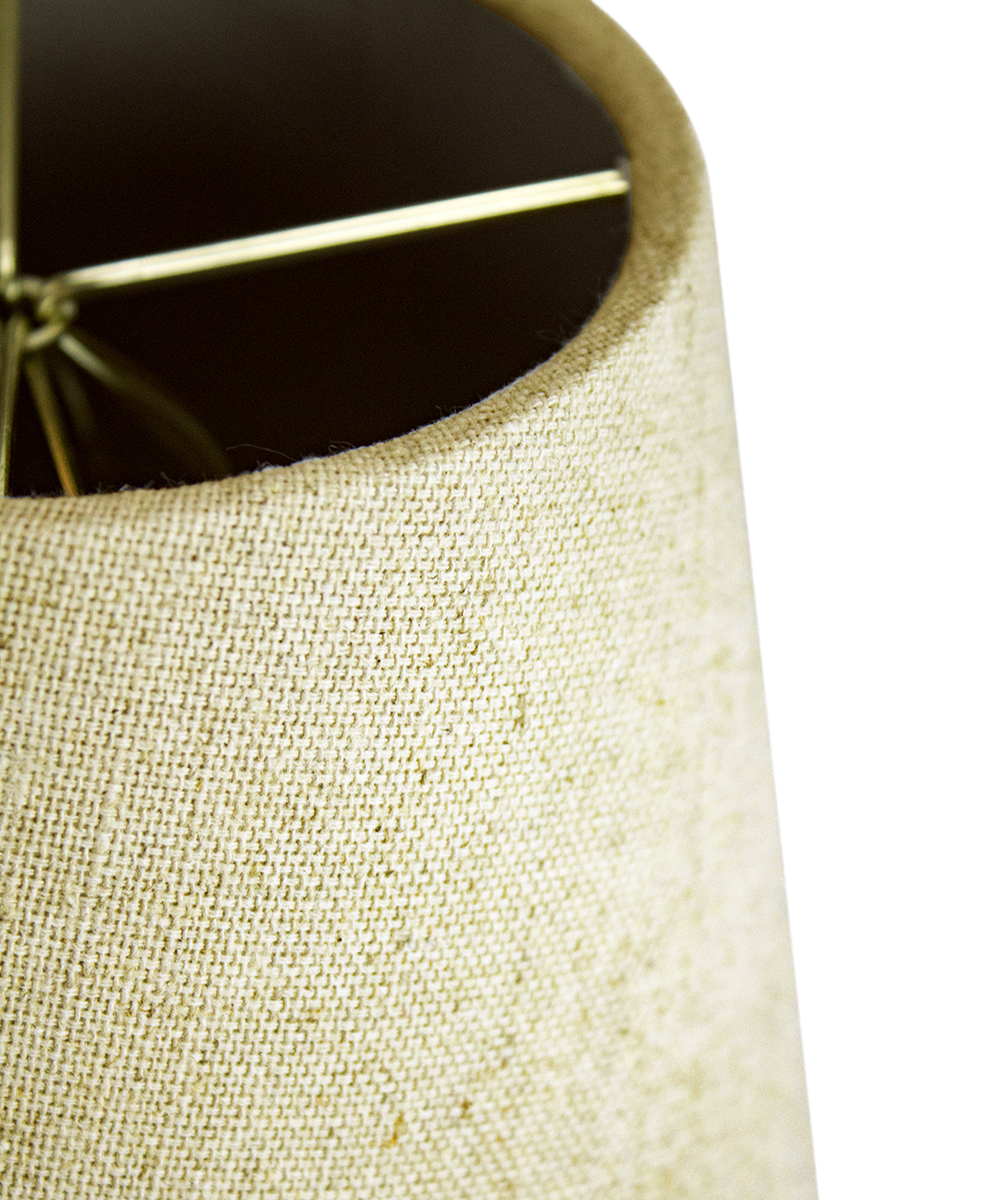 Edison Clip On Lampshade | 5x8x7 Empire | Sand Linen