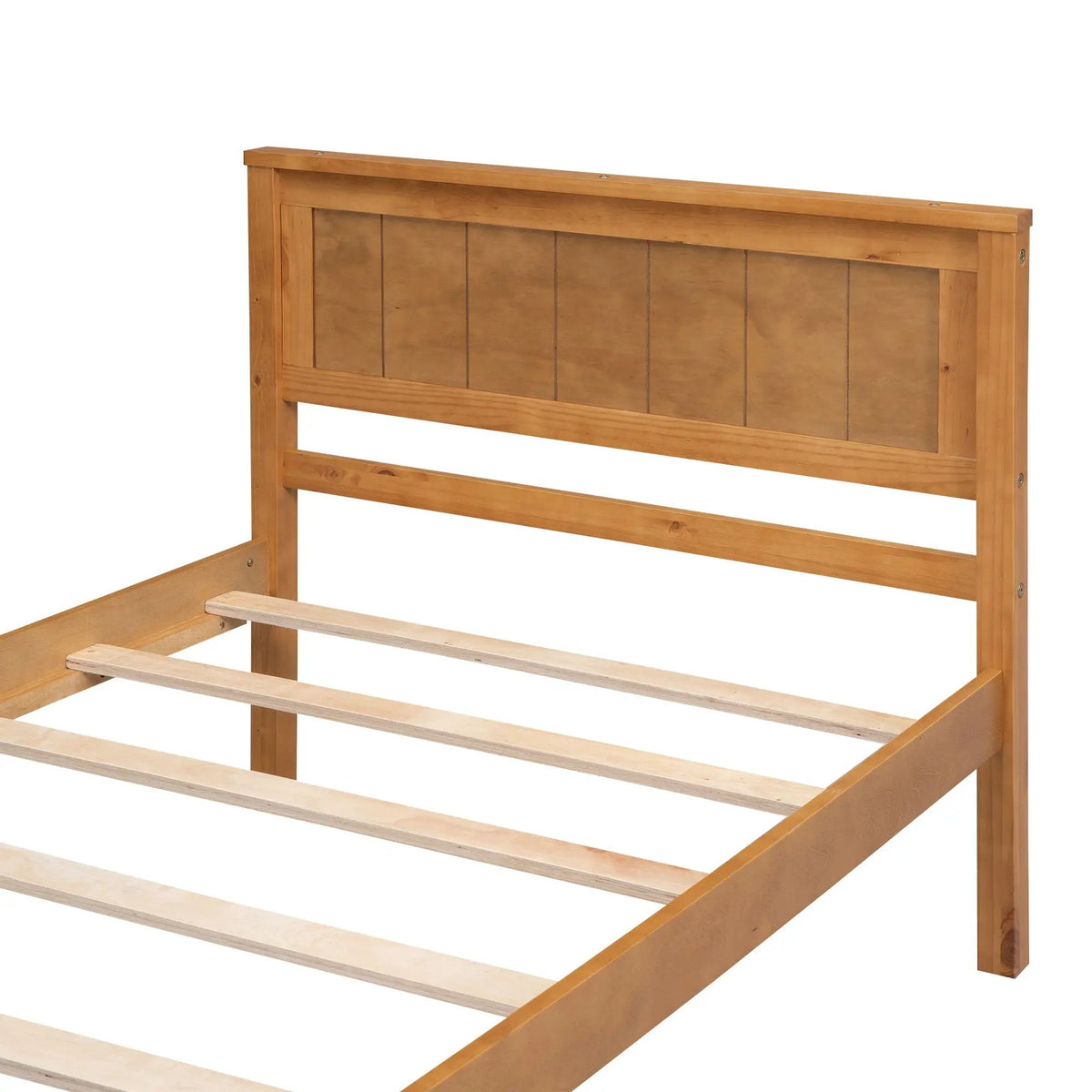 Platform Bed Frame With Headboard | Espresso Finish | Durable Pine Wood