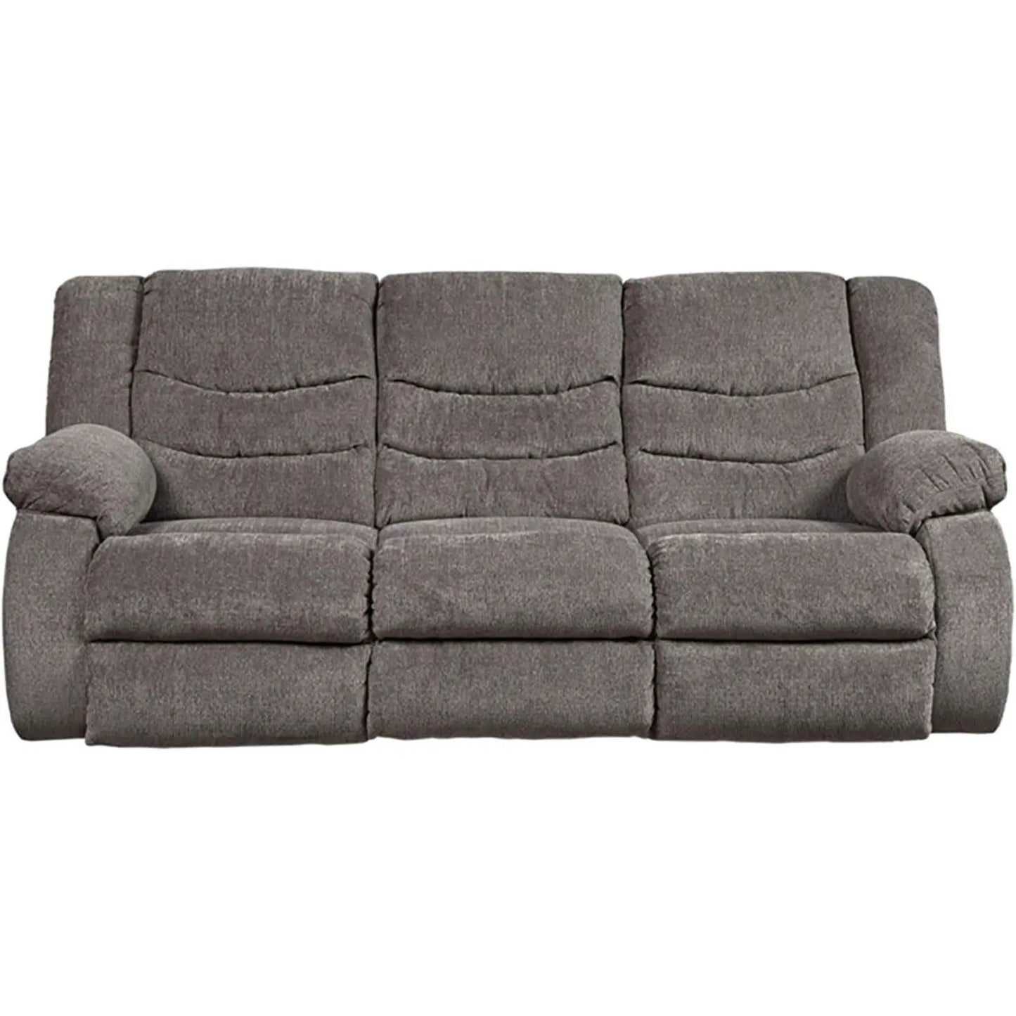 Gray Reclining Sofa With Waterfall Back For Living Room from PriceLows™