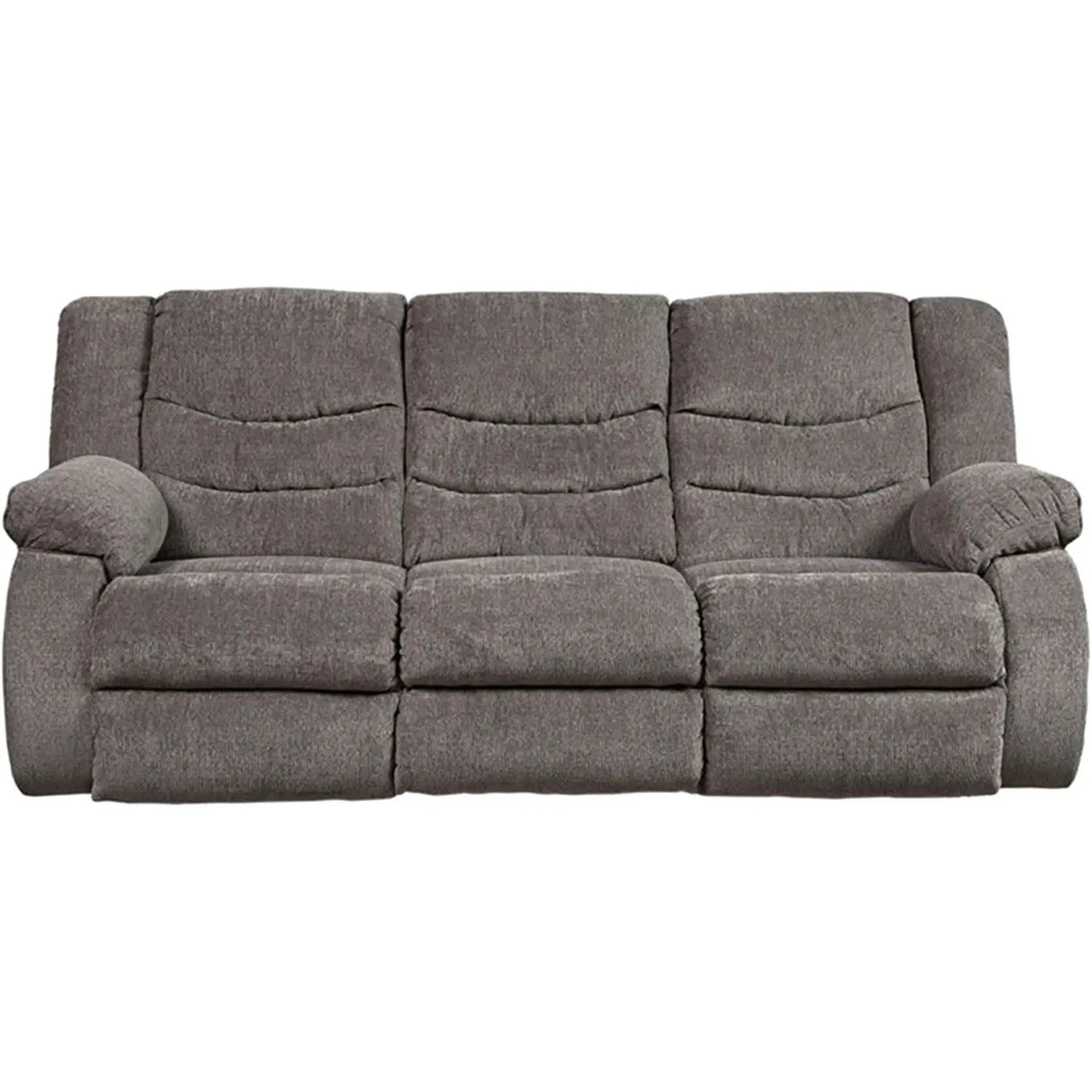 Gray Reclining Sofa With Waterfall Back For Living Room from PriceLows™