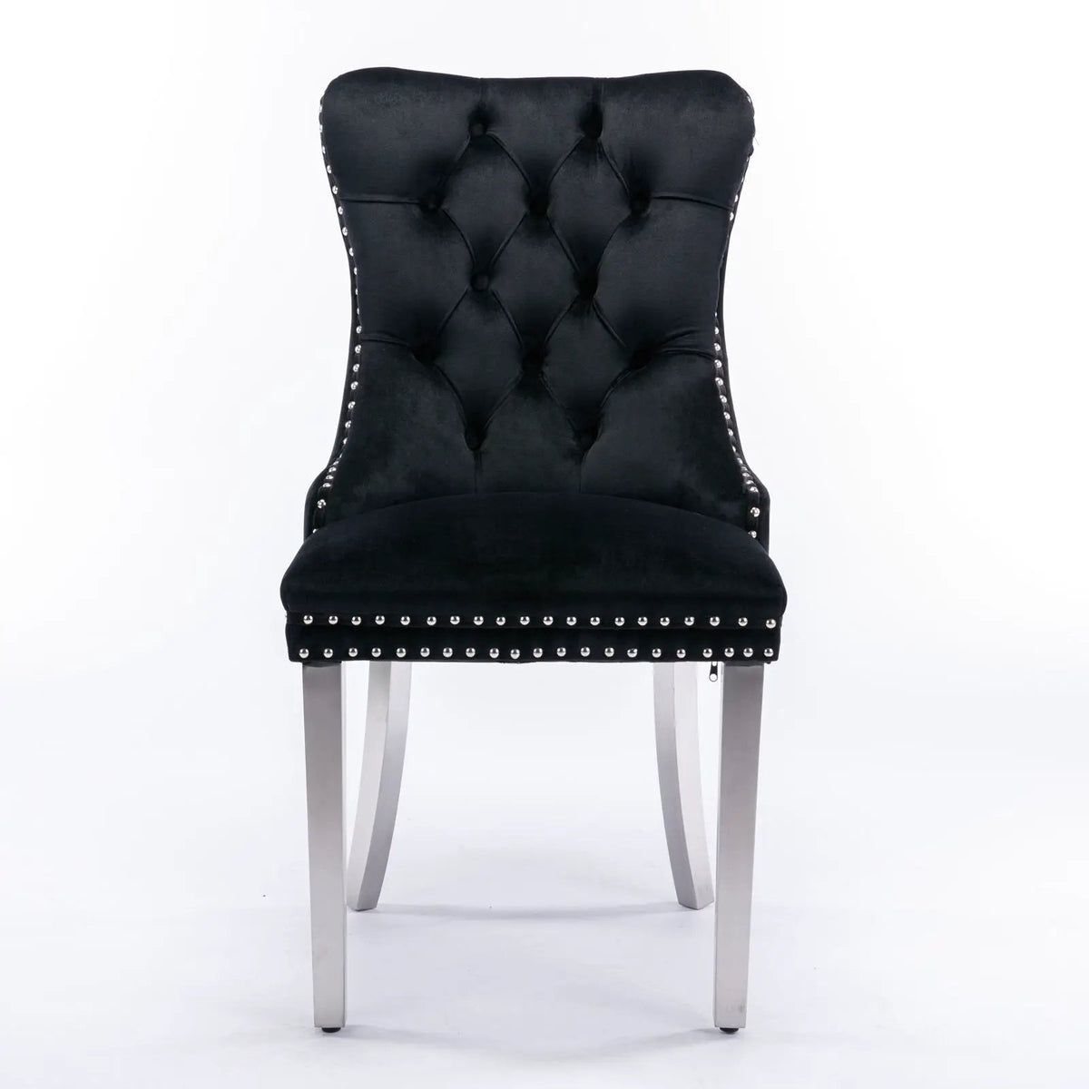 Dining Chair | Tufted Upholstery | Stainless Steel Legs | Set Of 2