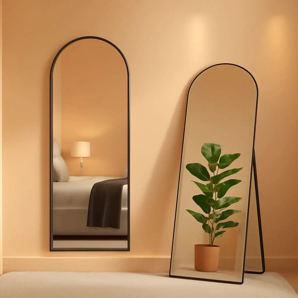 Arched Full Length Mirror 59x16 Inch Shatterproof Glass from PriceLows™