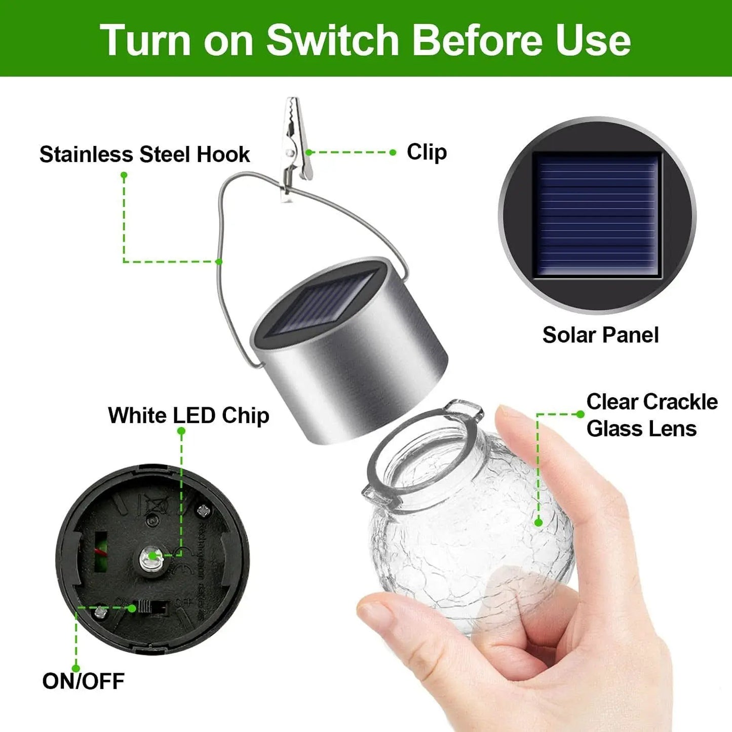 Solar Hanging Globe Lights Waterproof Cold White 24 Pack from PriceLows™