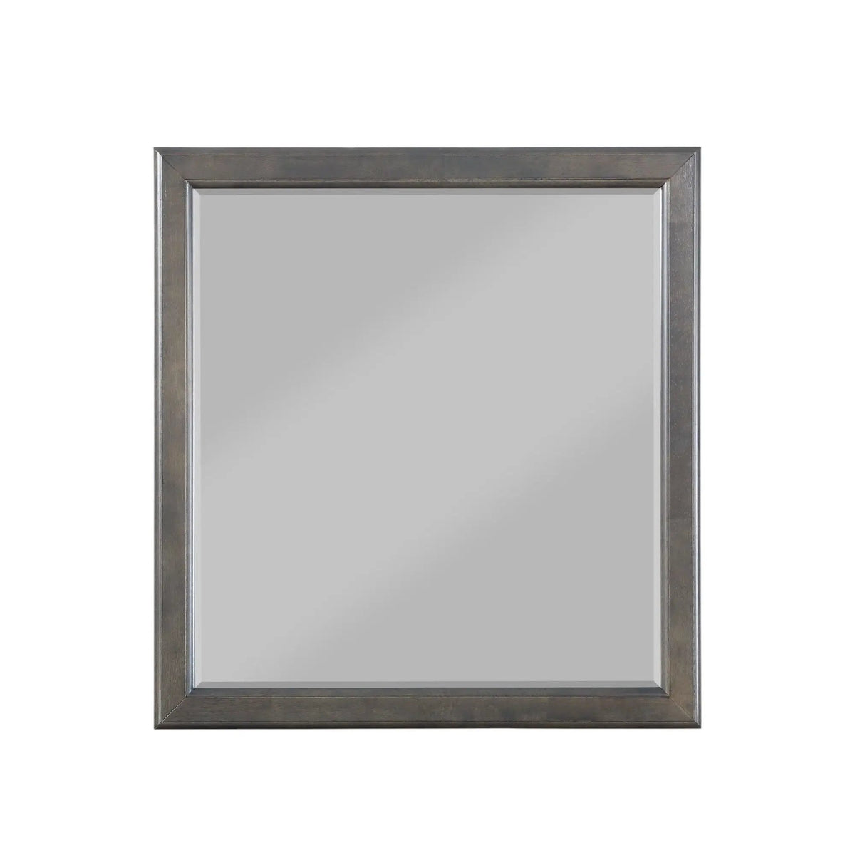 Louis Philippe Bedroom Mirror | Square Design | Rich Finish | Wood Frame With Veneer