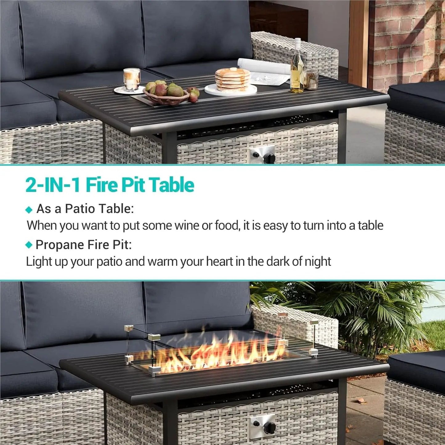 Outdoor Patio Wicker Rattan Swivel Rocking Chair Set from PriceLows™
