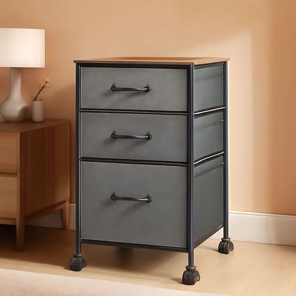 Mobile File Cabinet Rolling Printer Stand With 3 Drawers from PriceLows™