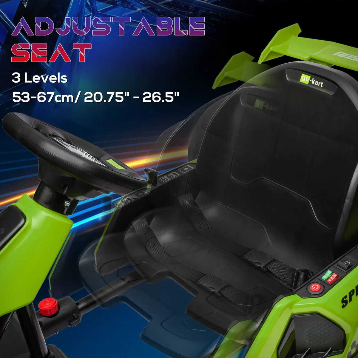 Aosom Electric Go Kart for Kids | 24V Dual Drive | 7.5 MPH | Green