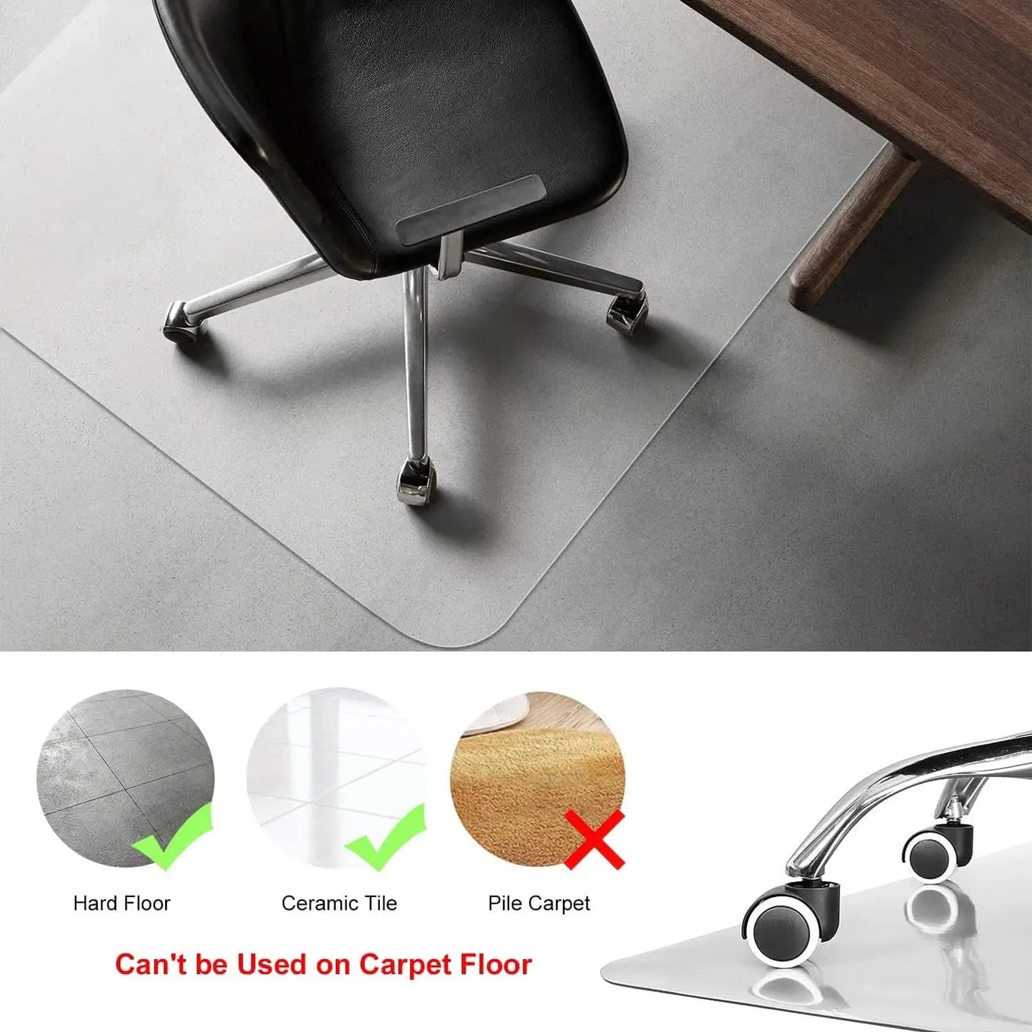 Clear Chair Mat 36 By 48 For Hard Floors Office Home from PriceLows™