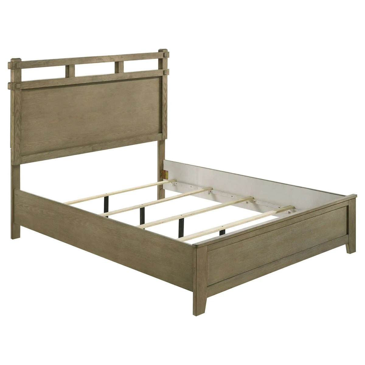 Hazlewood 4-piece Queen Bedroom Set Vineyard (Style 2) | 4-Piece Set | Rubberwood & Engineered Wood | Oak