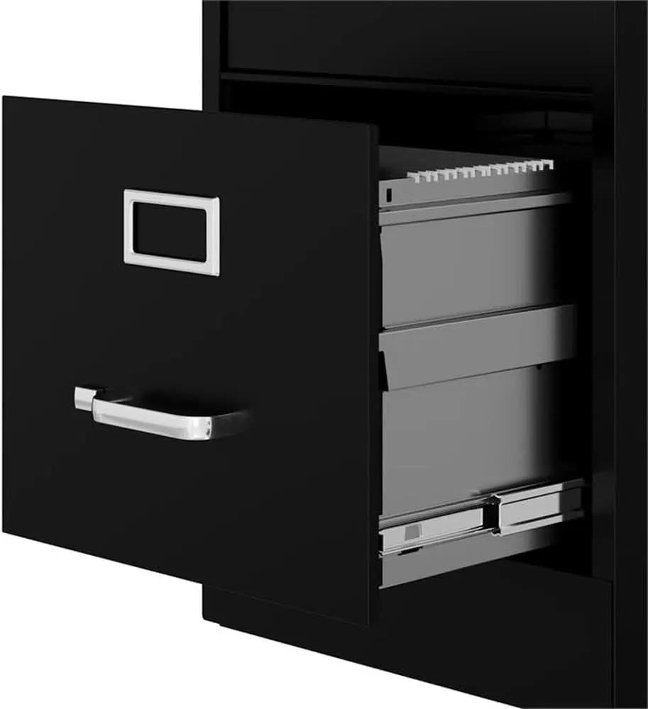 Hirsh 25 Deep 4 Drawer Vertical File Cabinet Black from PriceLows™