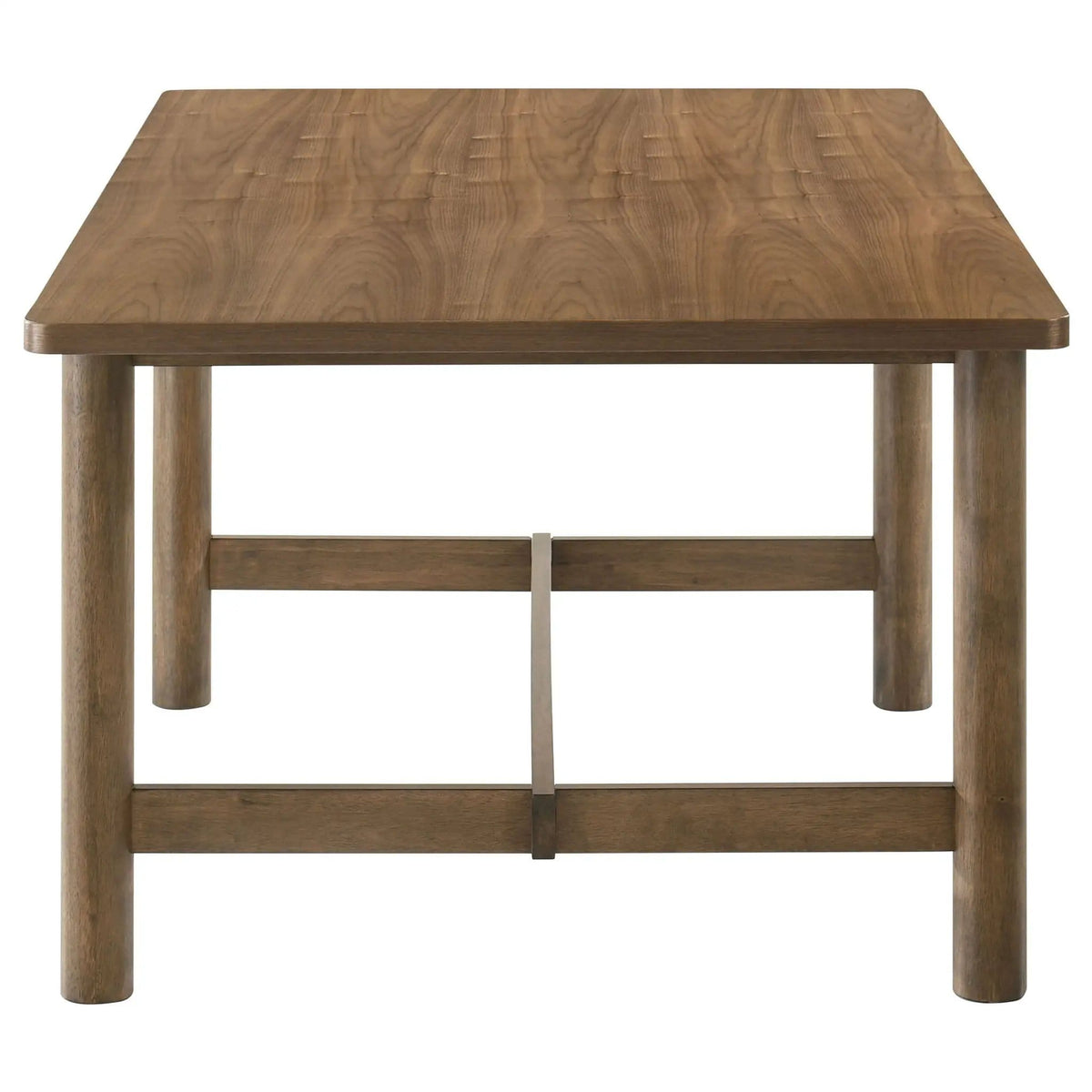 Crestmore 71-inch Rectangular Wood Dining Table | 70.75 x 39.25 x 30.5 in | Walnut & Veneer | Walnut