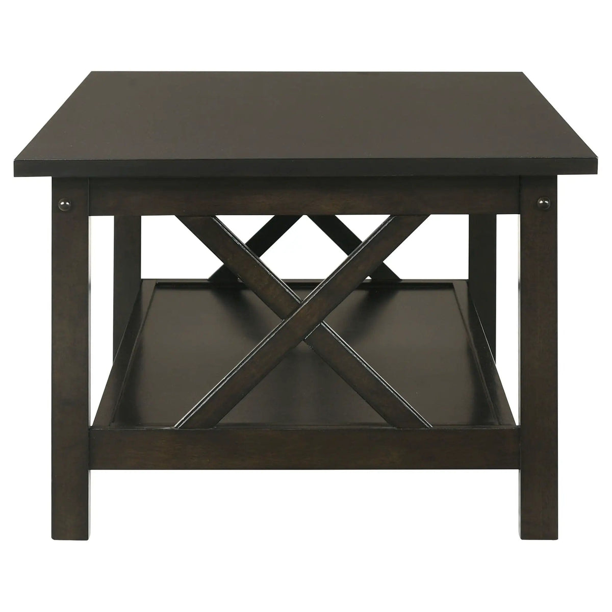Rachelle 3-piece Rectangular Coffee Table Set Deep Merlot | 3-Piece Set | Rubberwood & Engineered Wood | Dining Room