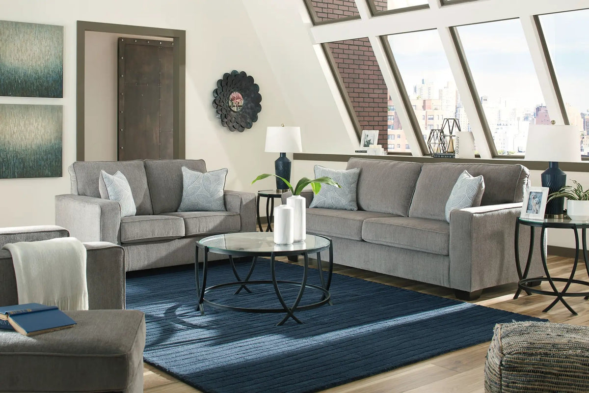 Altari Stationary Sofa | Sleek Track Arms | Plump Cushioning | Contemporary Profile