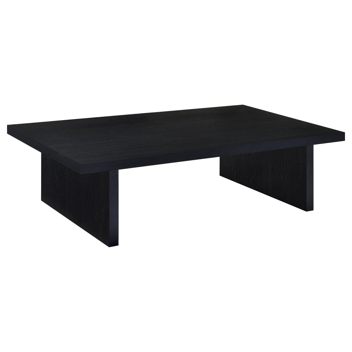 Max Rectangular Engineered Laminate Coffee Table | 54 x 31.5 x 15 in | Engineered Wood & Veneer | Black