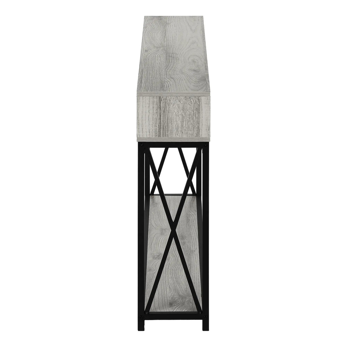 Wood-Look Entryway Console Table | 47.25 Inch Width | Metal X-Frame | Contemporary Design
