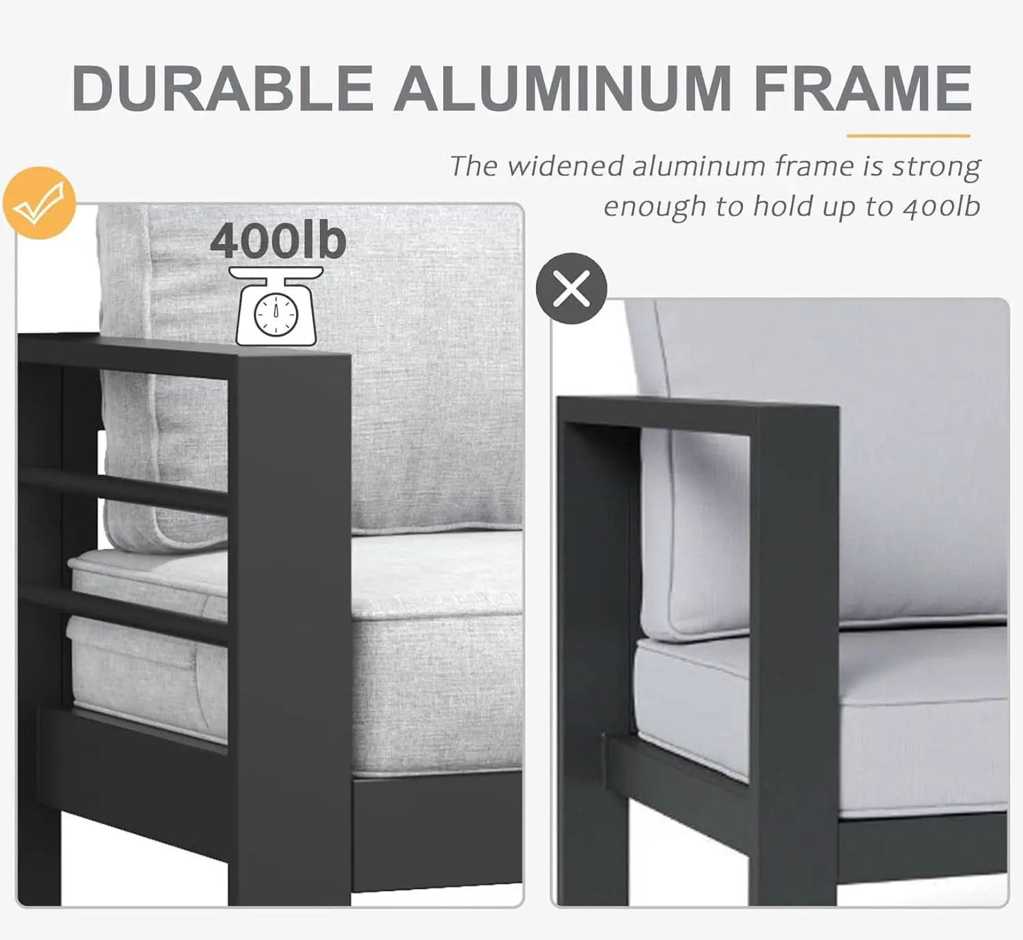 Aluminum 5 Piece Patio Furniture Set With Fire Pit Table from PriceLows™