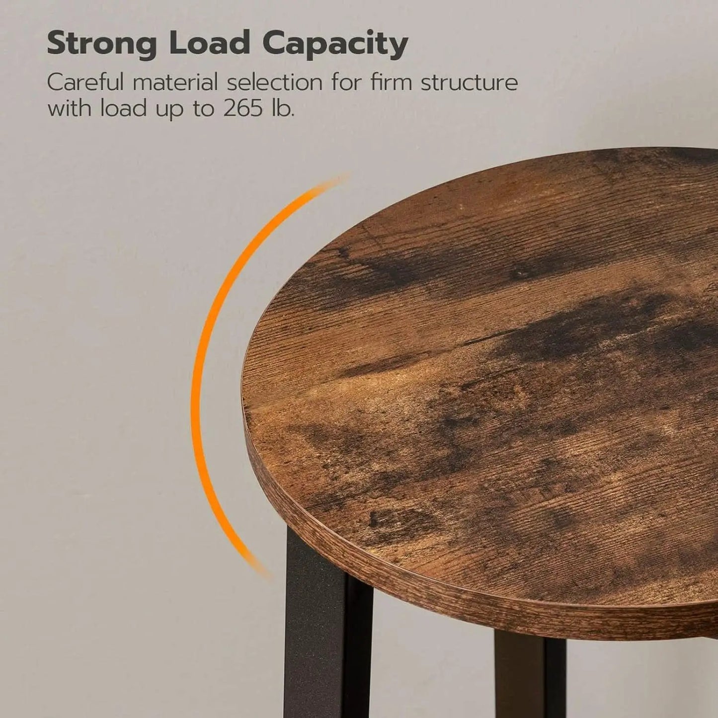 Bar Stools Set Of 2 24.8 Inch Rustic Brown Kitchen Island from PriceLows™