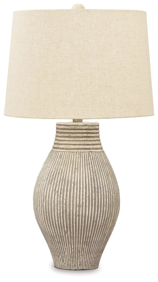 Layal Paper Table Lamp | 16 x 16 x 29 in | Home Furniture | Beige