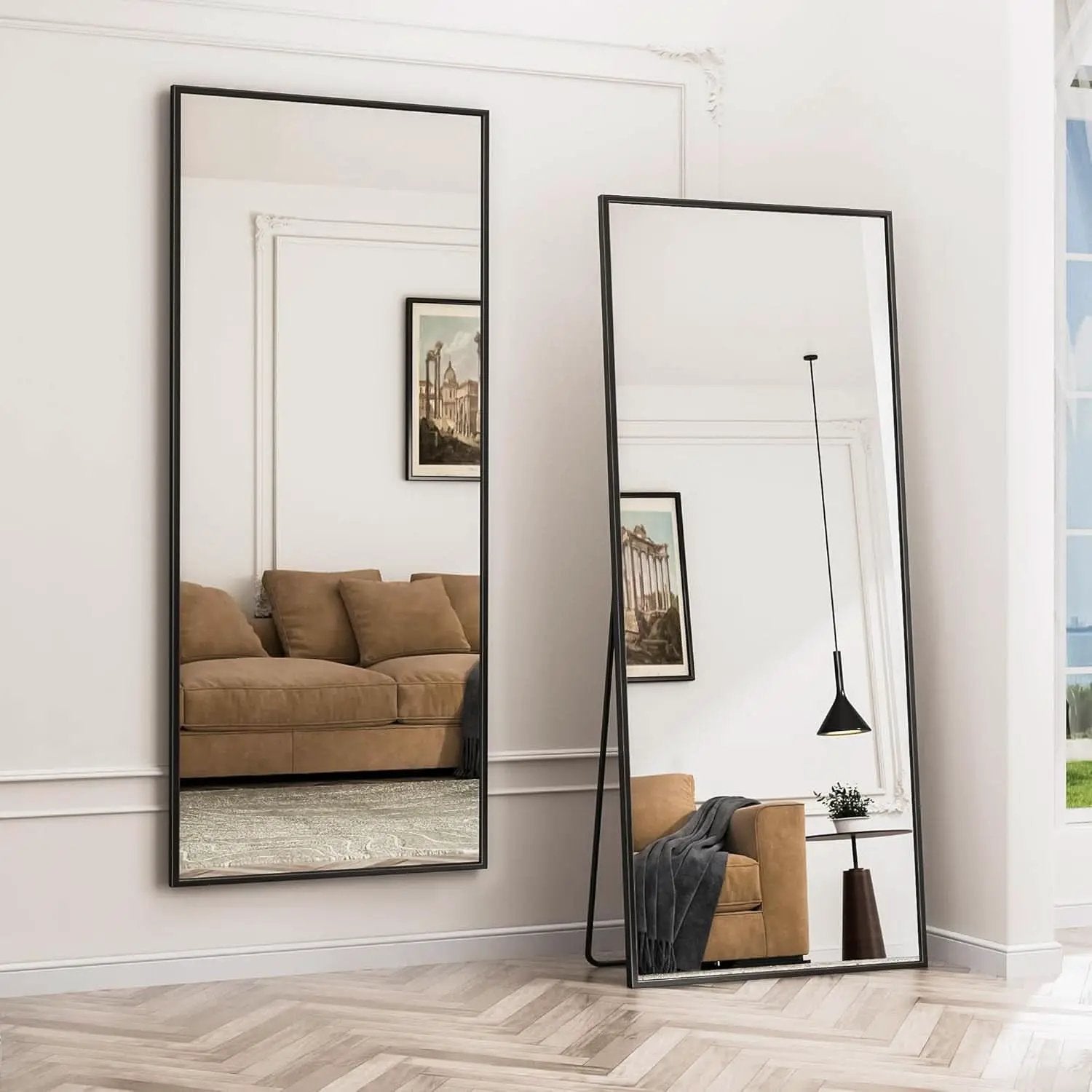71x28 Inch Black Full Length Floor Mirror For Bedroom from PriceLows™