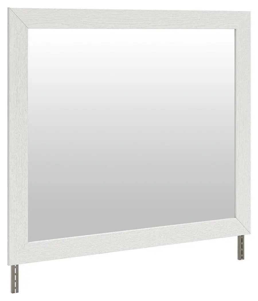 Savonport Bedroom Mirror | White | Painted Finish | Replicated Wood Grain